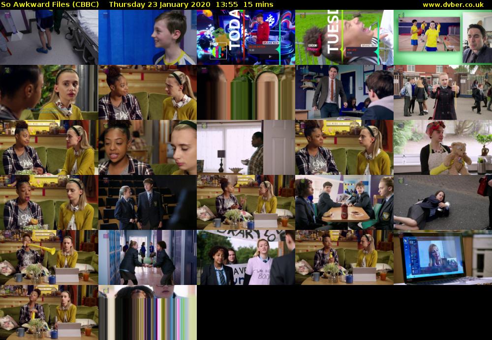 So Awkward Files (CBBC) Thursday 23 January 2020 13:55 - 14:10