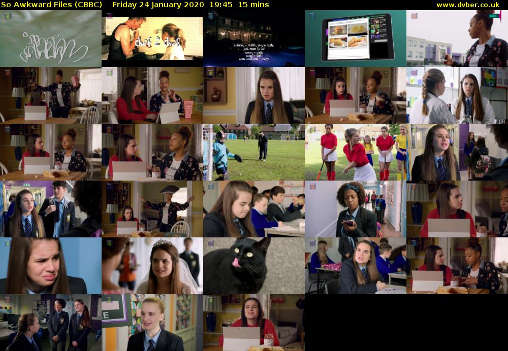 So Awkward Files (CBBC) Friday 24 January 2020 19:45 - 20:00