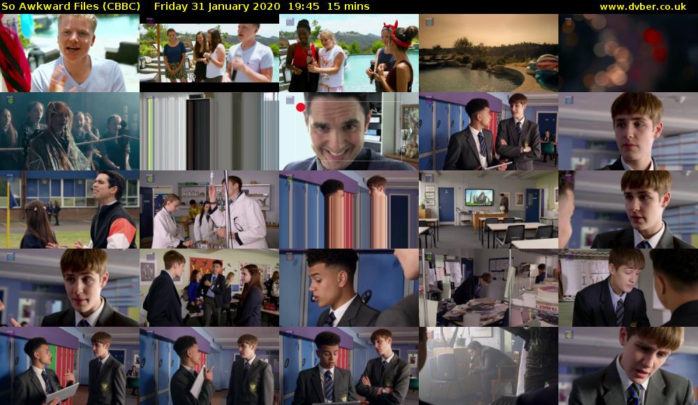 So Awkward Files (CBBC) Friday 31 January 2020 19:45 - 20:00