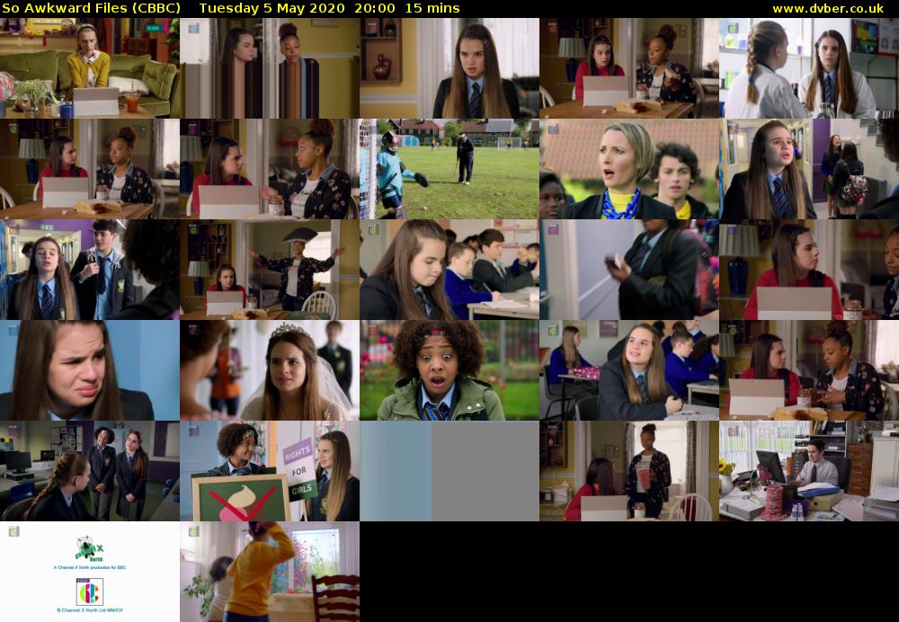So Awkward Files (CBBC) Tuesday 5 May 2020 20:00 - 20:15