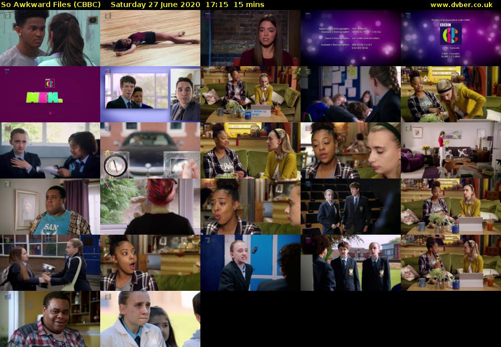 So Awkward Files (CBBC) Saturday 27 June 2020 17:15 - 17:30