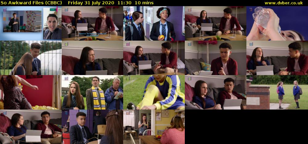 So Awkward Files (CBBC) Friday 31 July 2020 11:30 - 11:40