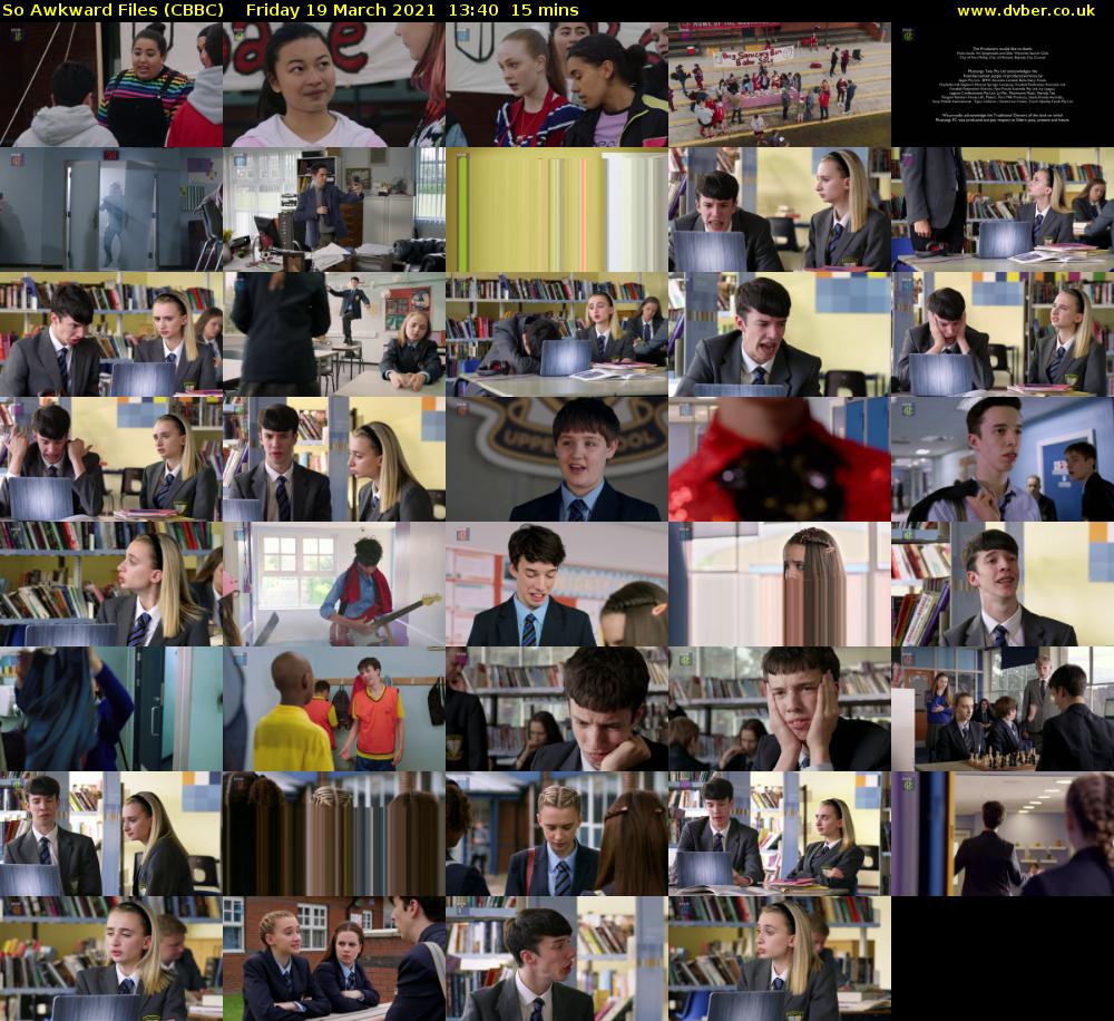 So Awkward Files (CBBC) Friday 19 March 2021 13:40 - 13:55