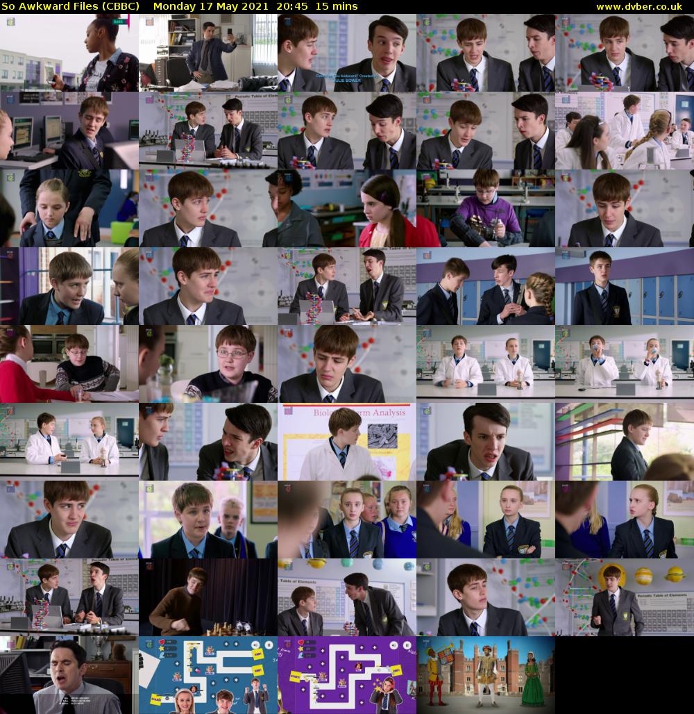 So Awkward Files (CBBC) Monday 17 May 2021 20:45 - 21:00