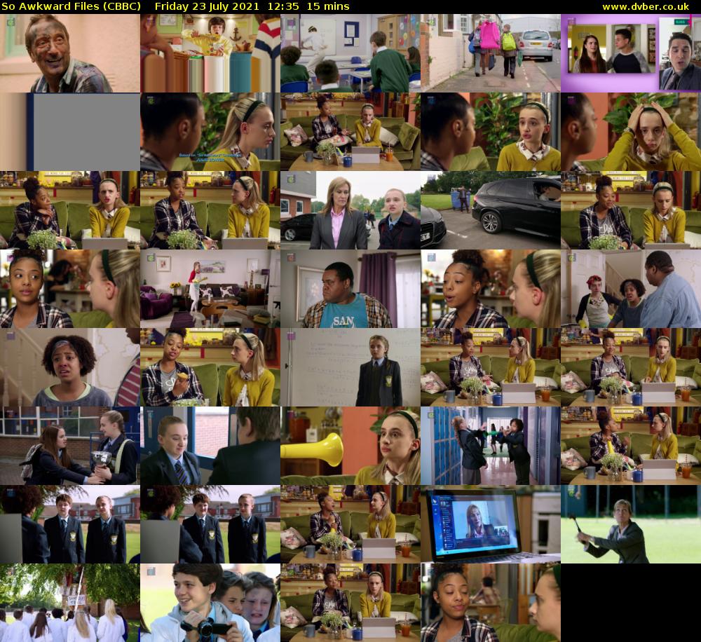 So Awkward Files (CBBC) Friday 23 July 2021 12:35 - 12:50
