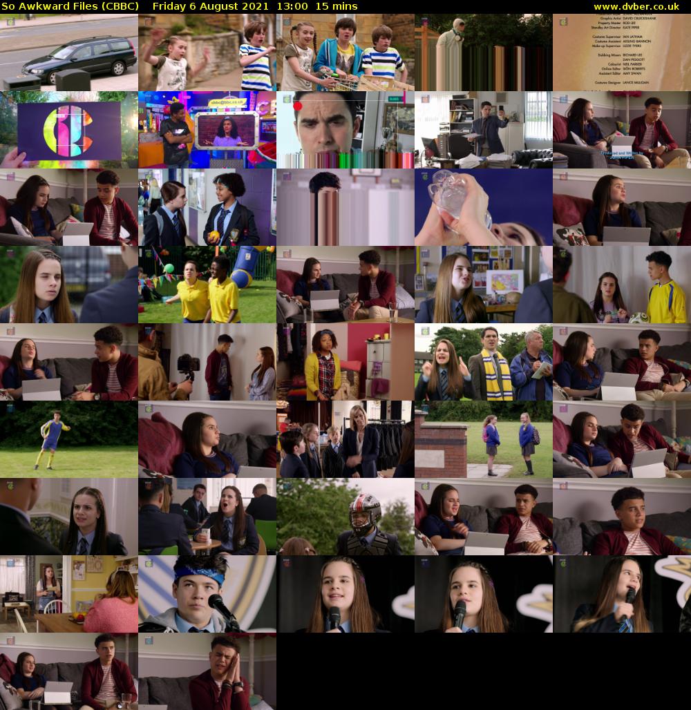 So Awkward Files (CBBC) Friday 6 August 2021 13:00 - 13:15