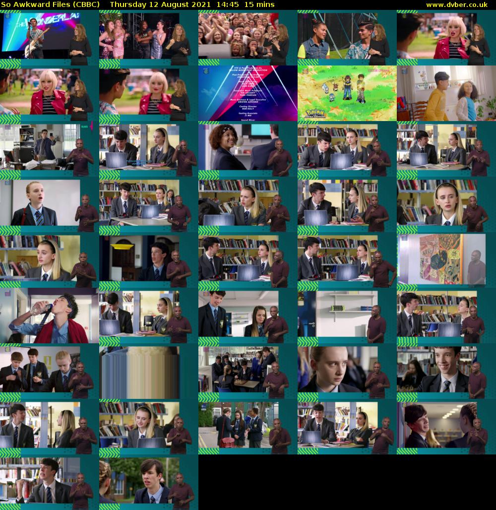 So Awkward Files (CBBC) Thursday 12 August 2021 14:45 - 15:00