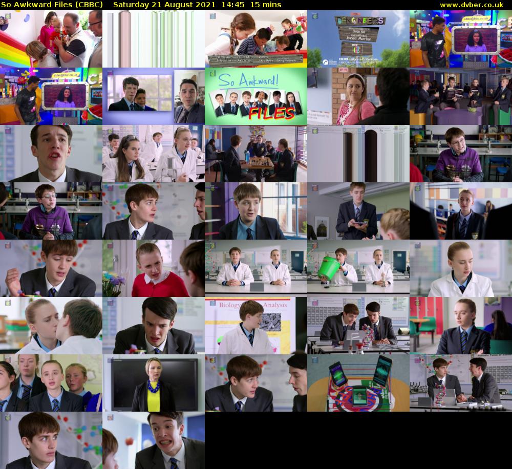 So Awkward Files (CBBC) Saturday 21 August 2021 14:45 - 15:00