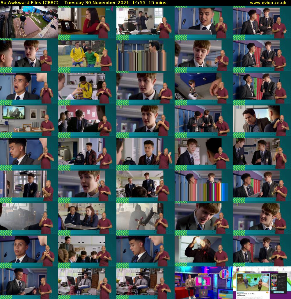 So Awkward Files (CBBC) Tuesday 30 November 2021 14:55 - 15:10