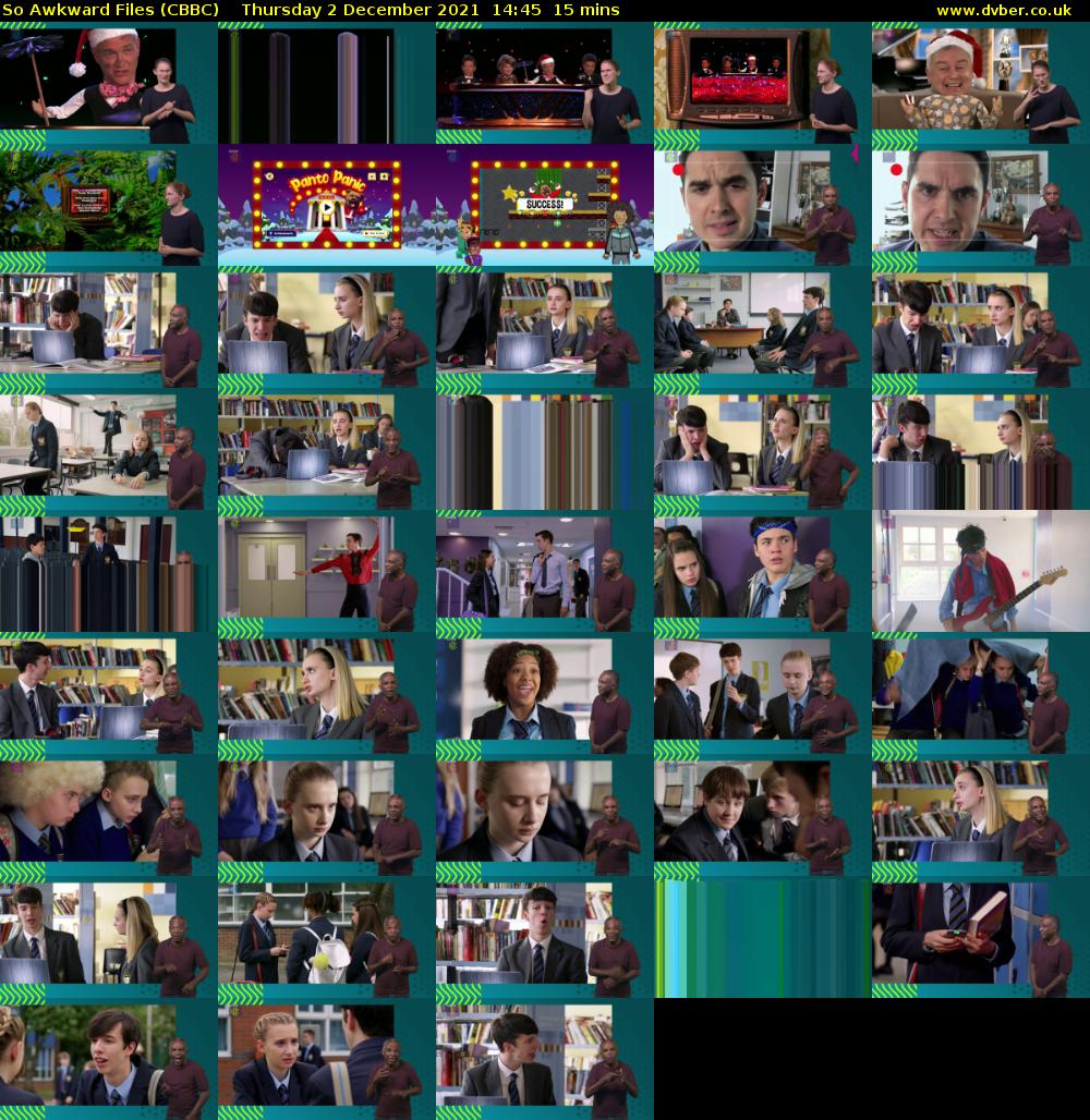 So Awkward Files (CBBC) Thursday 2 December 2021 14:45 - 15:00
