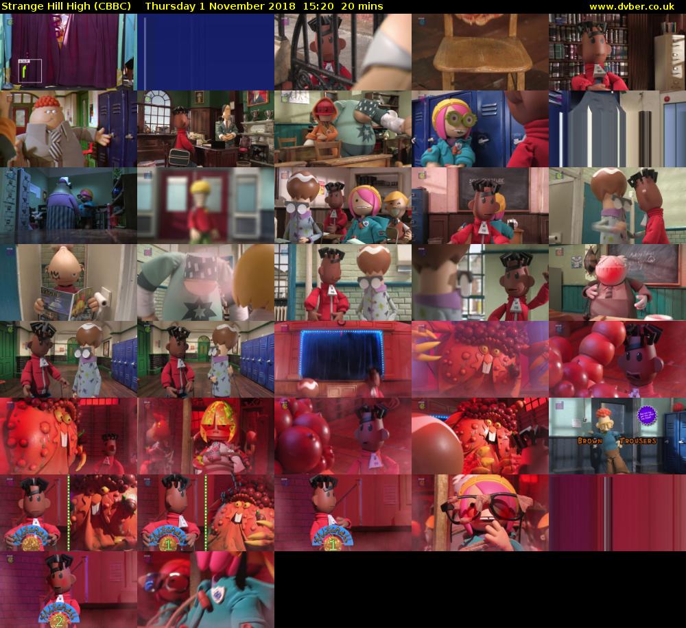 Strange Hill High (CBBC) Thursday 1 November 2018 15:20 - 15:40