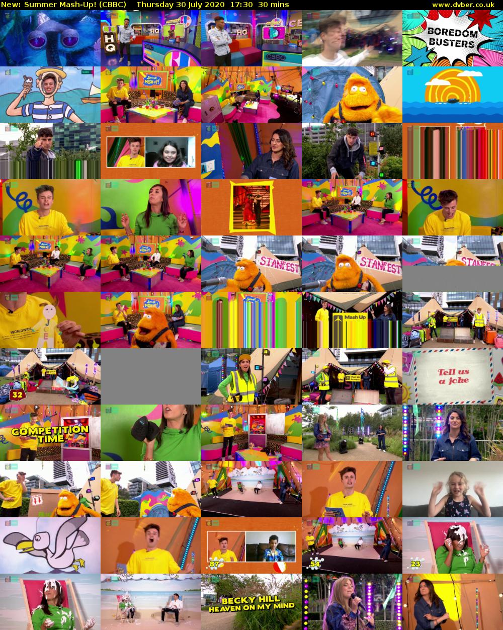 Summer Mash-Up! (CBBC) Thursday 30 July 2020 17:30 - 18:00