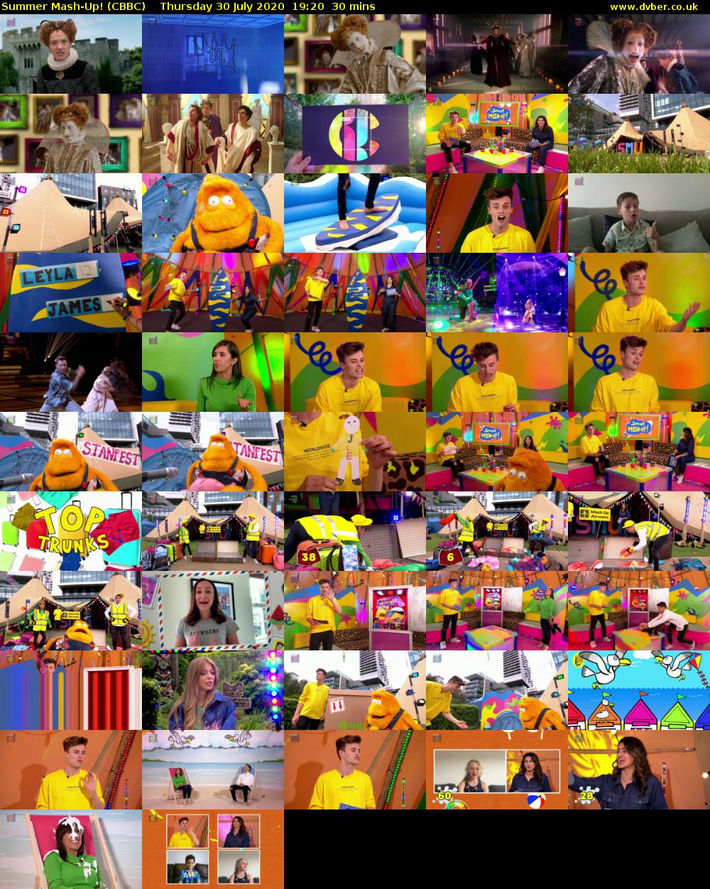 Summer Mash-Up! (CBBC) Thursday 30 July 2020 19:20 - 19:50