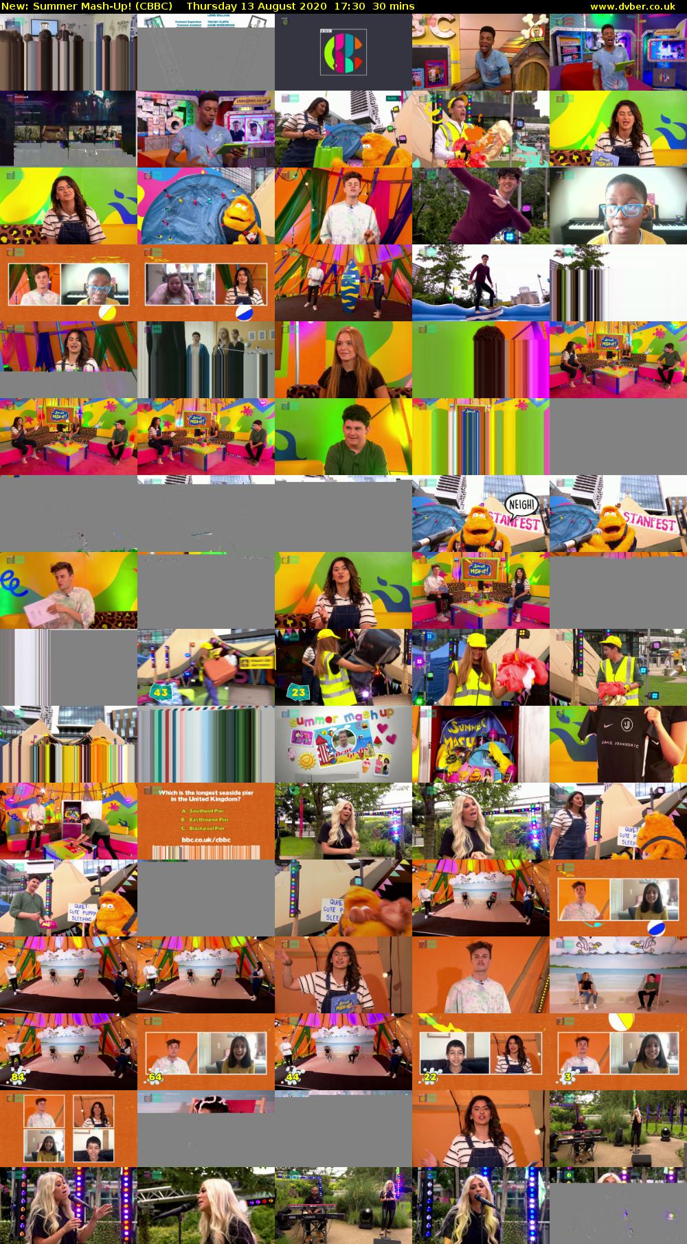 Summer Mash-Up! (CBBC) Thursday 13 August 2020 17:30 - 18:00