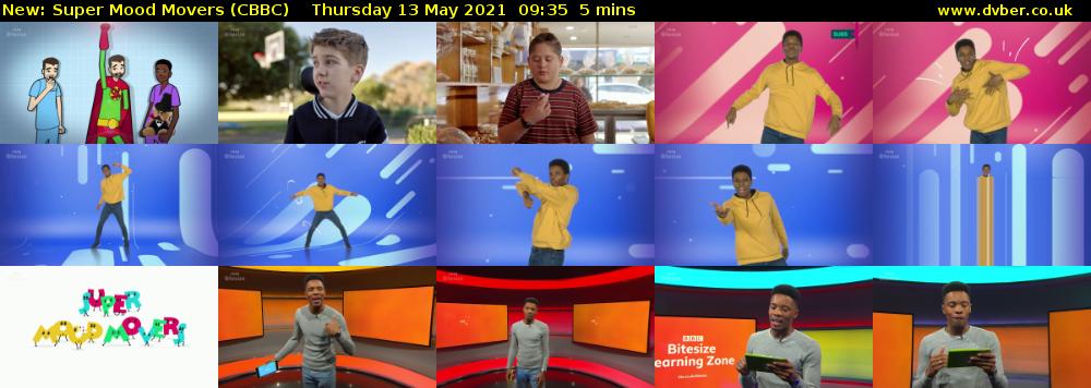 Super Mood Movers (CBBC) Thursday 13 May 2021 09:35 - 09:40
