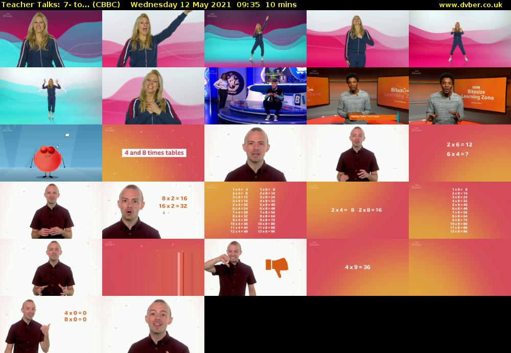 Teacher Talks: 7- to... (CBBC) Wednesday 12 May 2021 09:35 - 09:45