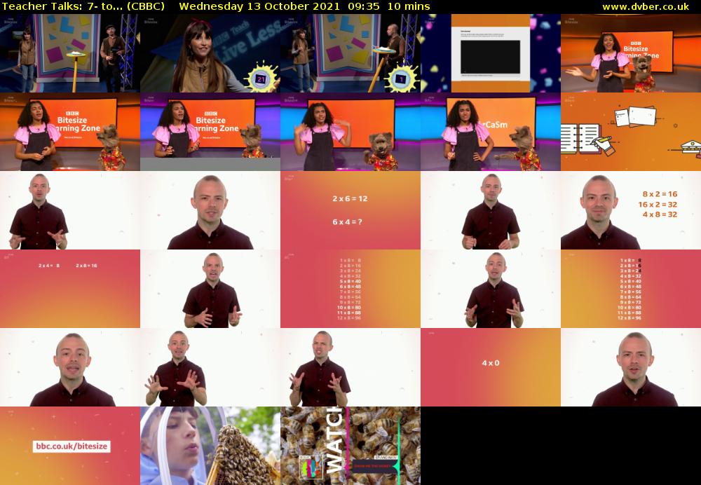 Teacher Talks: 7- to... (CBBC) Wednesday 13 October 2021 09:35 - 09:45