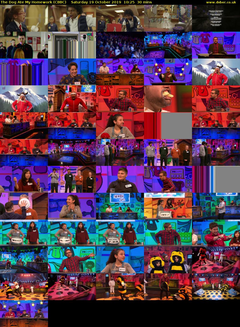 The Dog Ate My Homework (CBBC) Saturday 19 October 2019 10:25 - 10:55