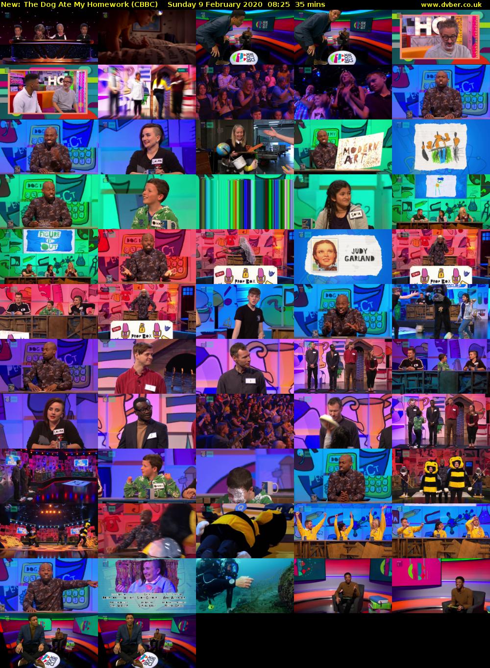 The Dog Ate My Homework (CBBC) Sunday 9 February 2020 08:25 - 09:00