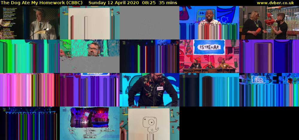 The Dog Ate My Homework (CBBC) Sunday 12 April 2020 08:25 - 09:00