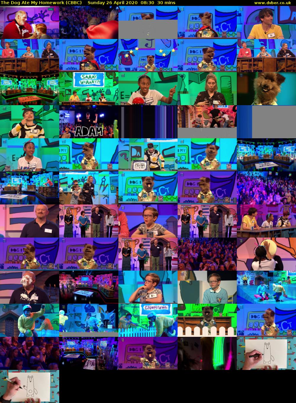 The Dog Ate My Homework (CBBC) Sunday 26 April 2020 08:30 - 09:00