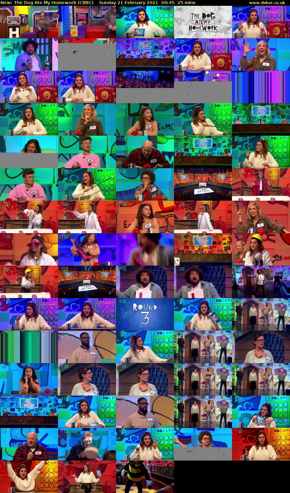 The Dog Ate My Homework (CBBC) Sunday 21 February 2021 09:45 - 10:10