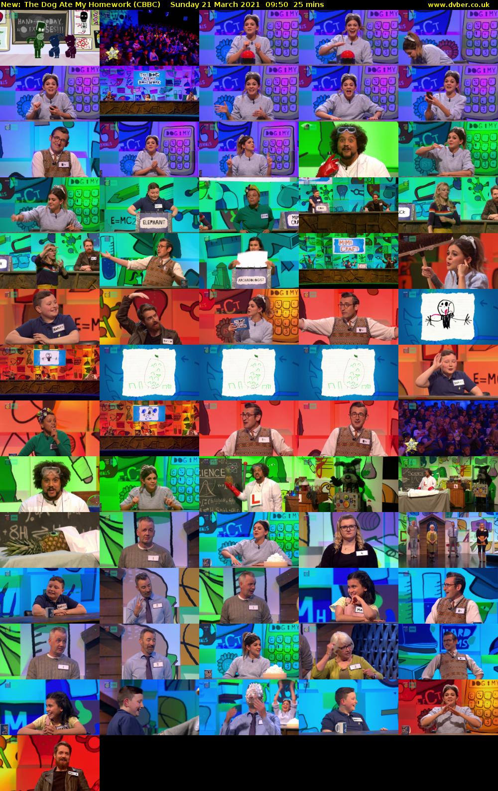 The Dog Ate My Homework (CBBC) Sunday 21 March 2021 09:50 - 10:15
