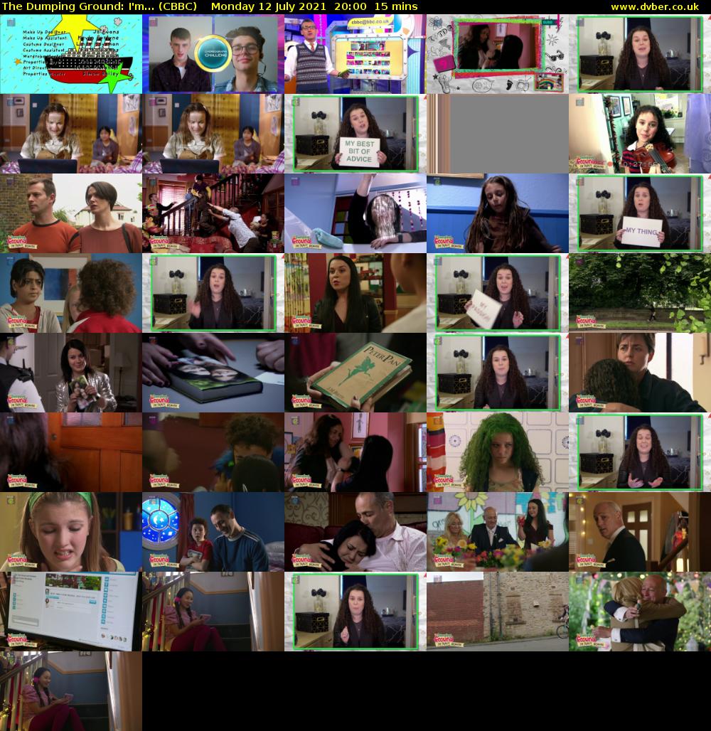 The Dumping Ground: I'm... (CBBC) Monday 12 July 2021 20:00 - 20:15