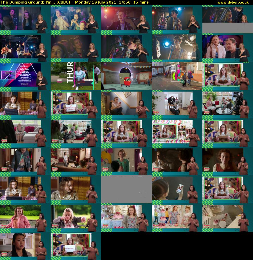 The Dumping Ground: I'm... (CBBC) Monday 19 July 2021 14:50 - 15:05