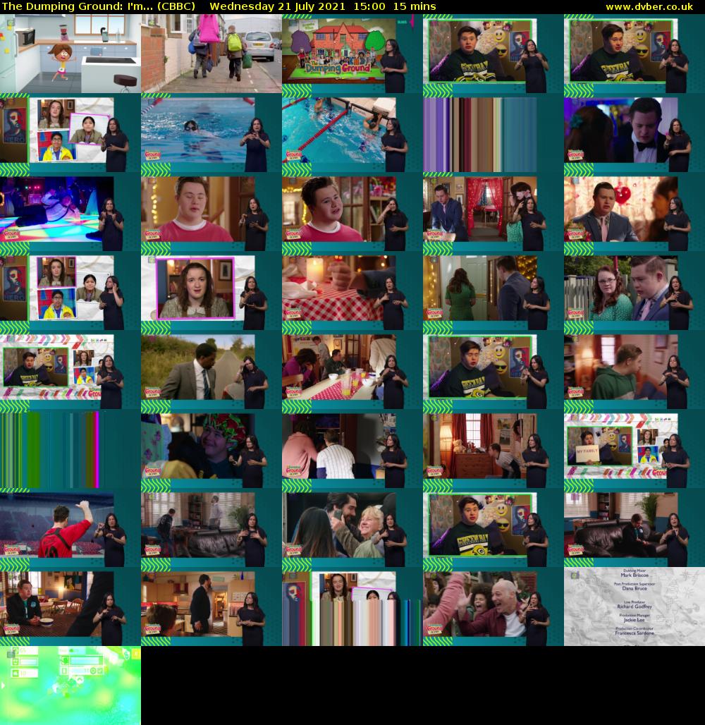 The Dumping Ground: I'm... (CBBC) Wednesday 21 July 2021 15:00 - 15:15