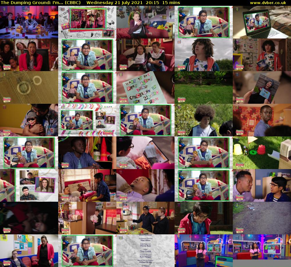 The Dumping Ground: I'm... (CBBC) Wednesday 21 July 2021 20:15 - 20:30
