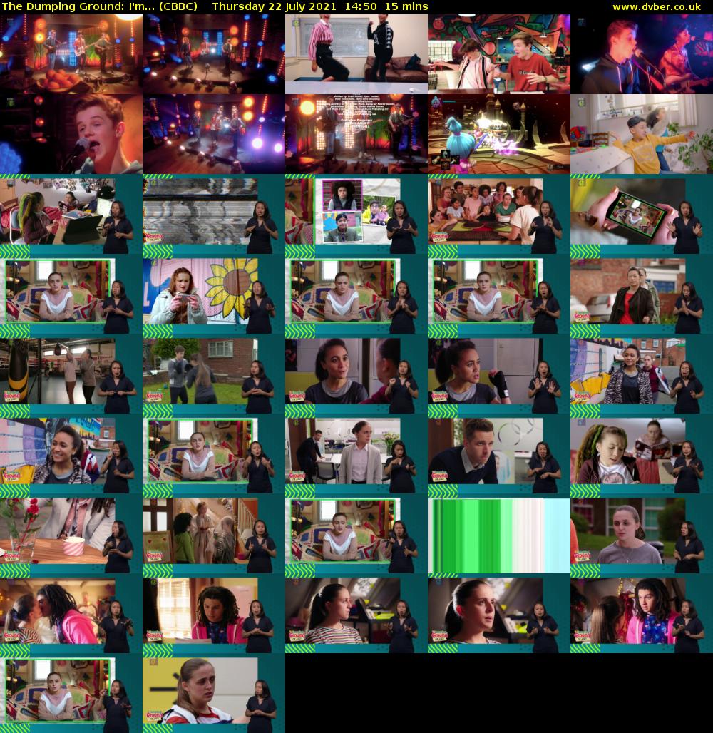 The Dumping Ground: I'm... (CBBC) Thursday 22 July 2021 14:50 - 15:05