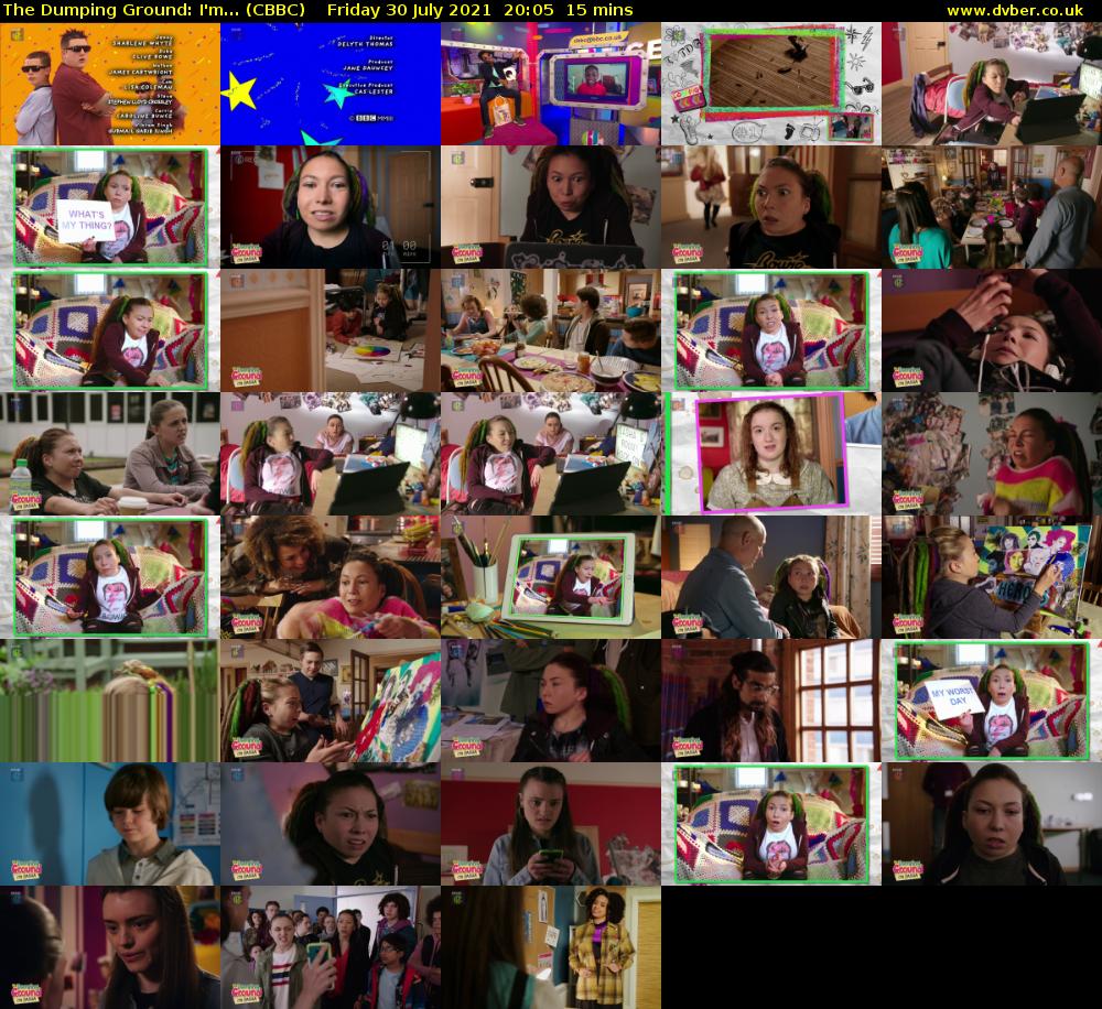 The Dumping Ground: I'm... (CBBC) Friday 30 July 2021 20:05 - 20:20