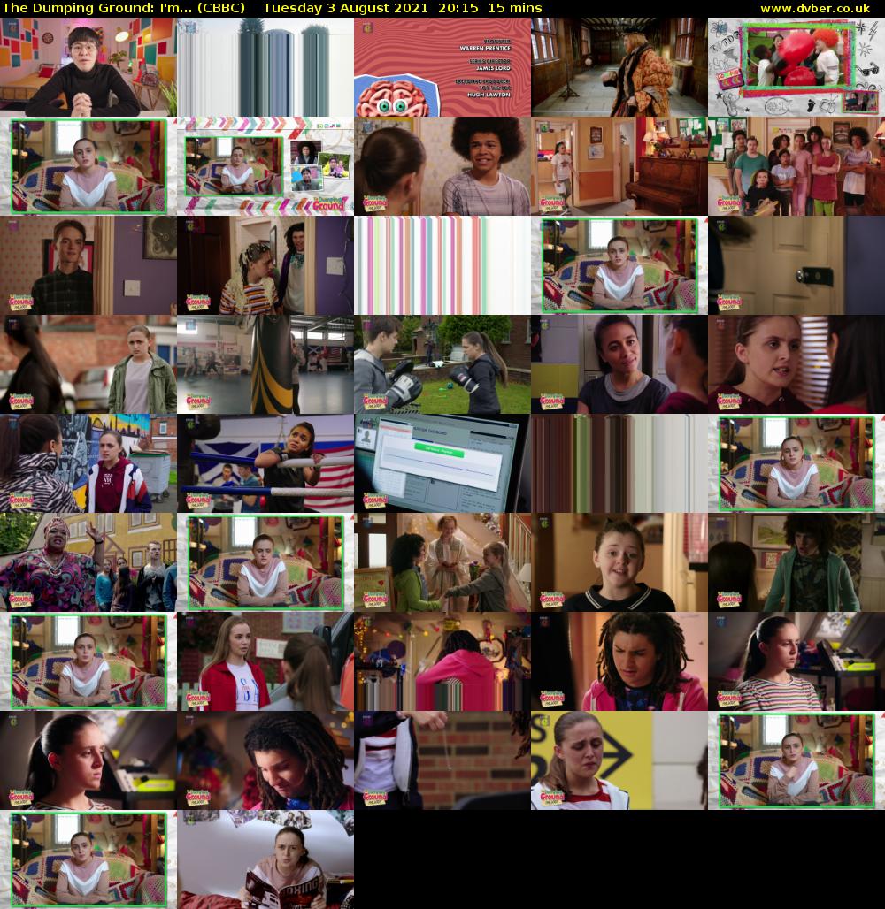 The Dumping Ground: I'm... (CBBC) Tuesday 3 August 2021 20:15 - 20:30