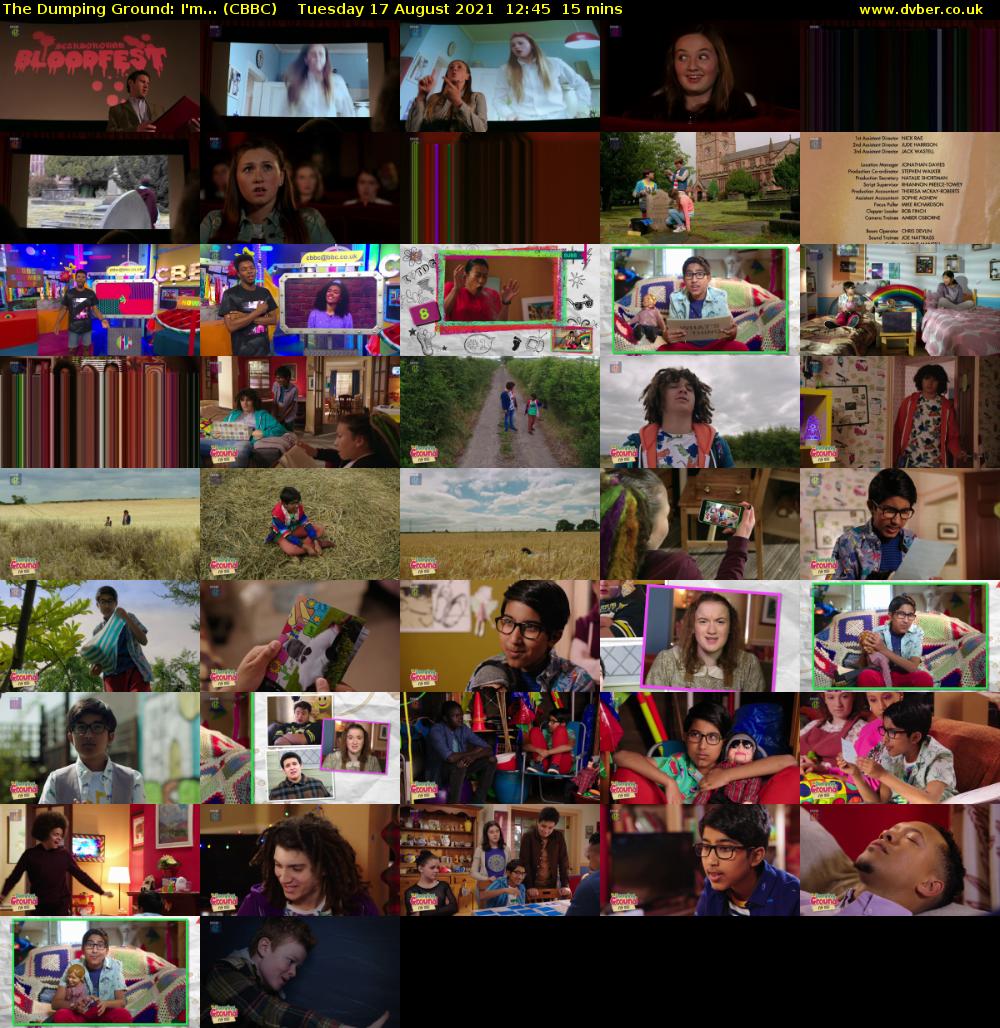 The Dumping Ground: I'm... (CBBC) Tuesday 17 August 2021 12:45 - 13:00
