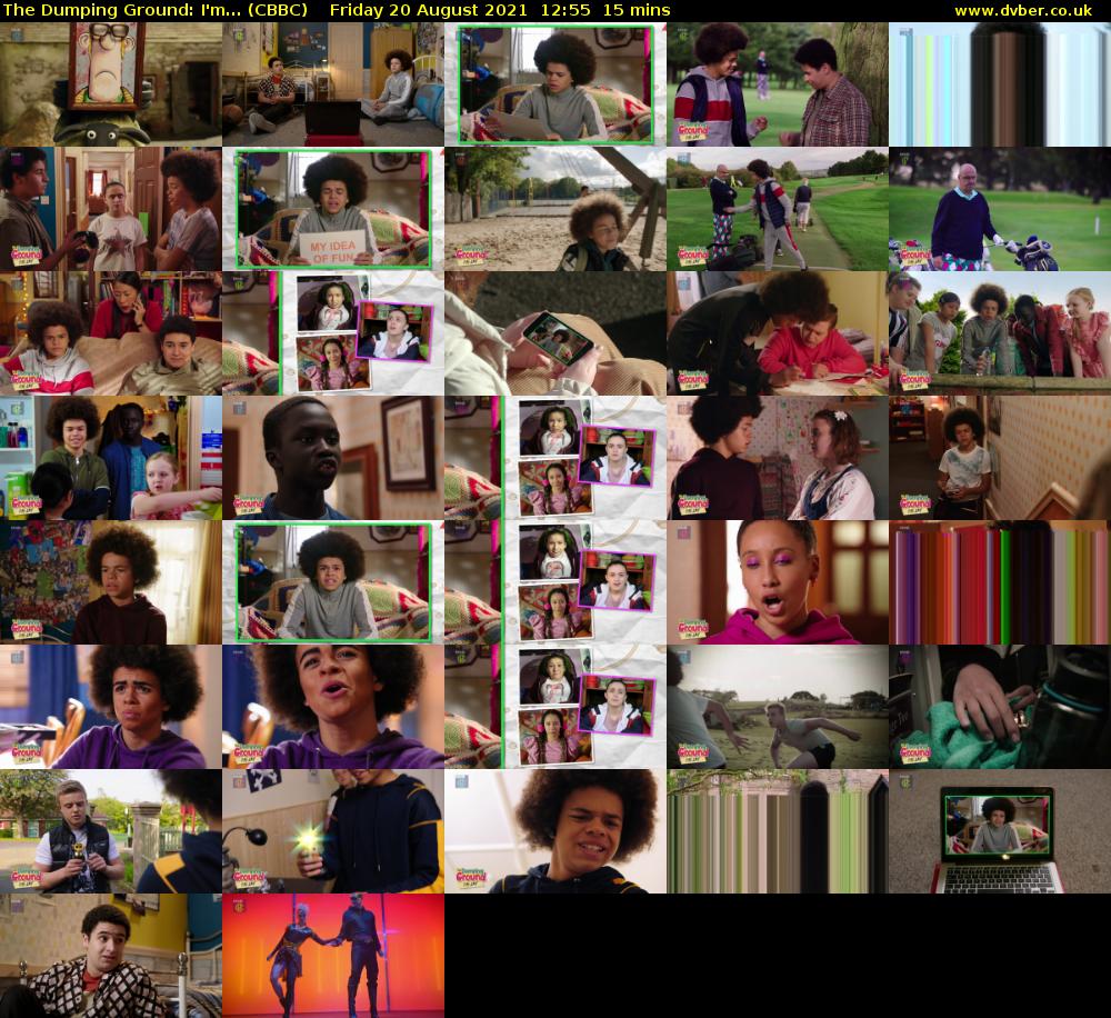 The Dumping Ground: I'm... (CBBC) Friday 20 August 2021 12:55 - 13:10