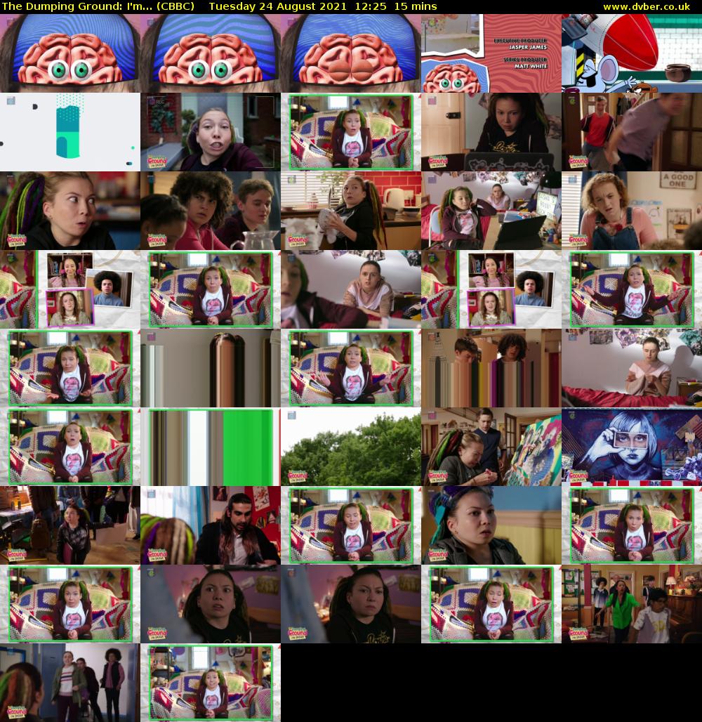 The Dumping Ground: I'm... (CBBC) Tuesday 24 August 2021 12:25 - 12:40