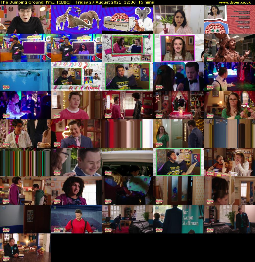 The Dumping Ground: I'm... (CBBC) Friday 27 August 2021 12:30 - 12:45
