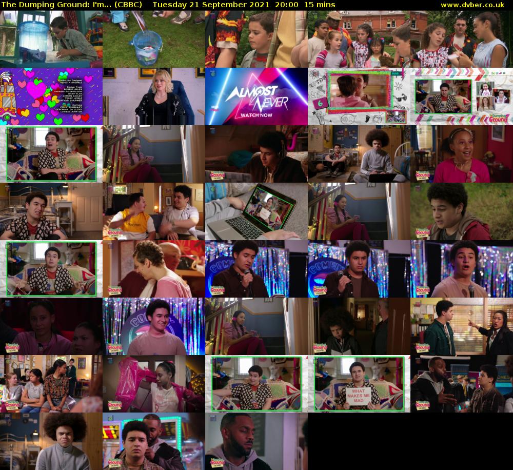 The Dumping Ground: I'm... (CBBC) Tuesday 21 September 2021 20:00 - 20:15