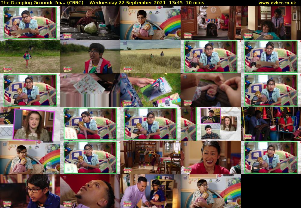 The Dumping Ground: I'm... (CBBC) Wednesday 22 September 2021 13:45 - 13:55