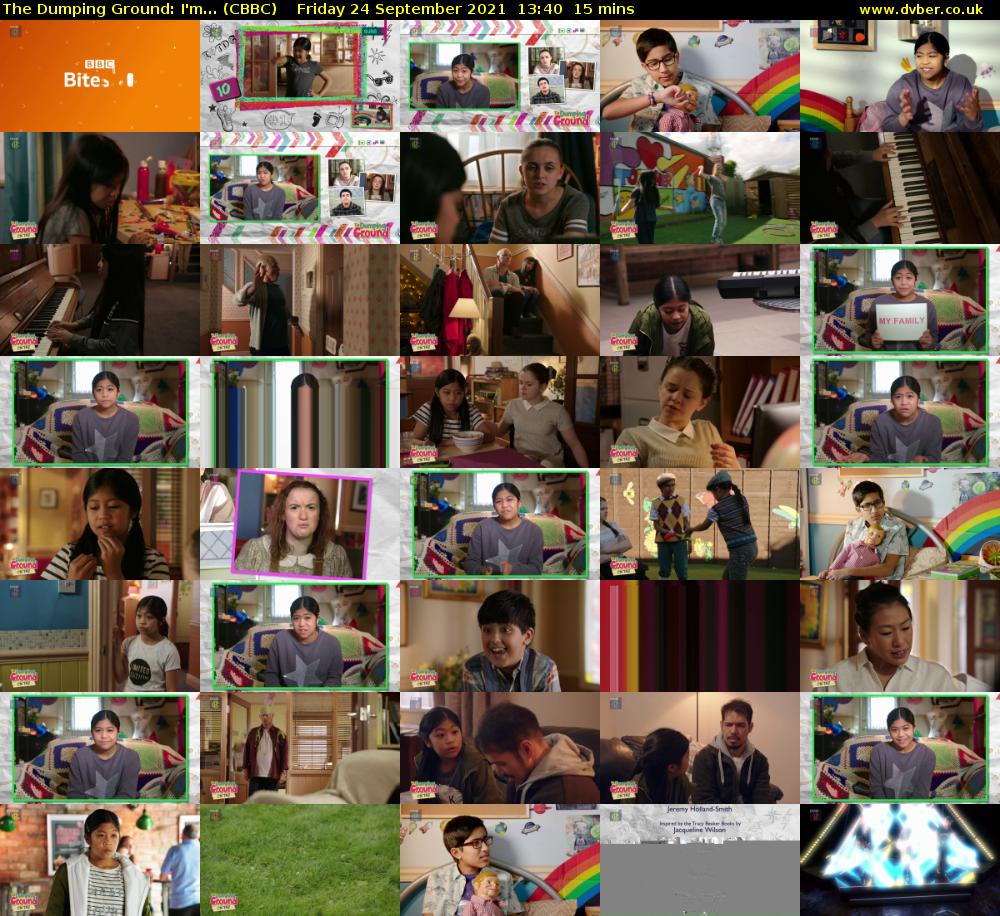 The Dumping Ground: I'm... (CBBC) Friday 24 September 2021 13:40 - 13:55