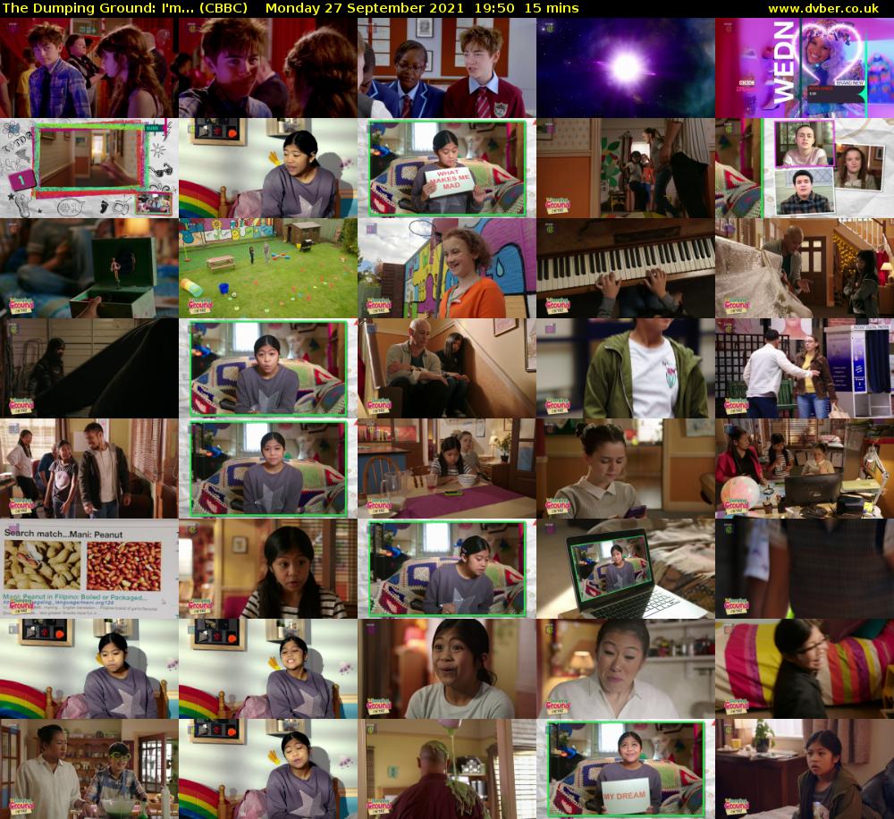 The Dumping Ground: I'm... (CBBC) Monday 27 September 2021 19:50 - 20:05