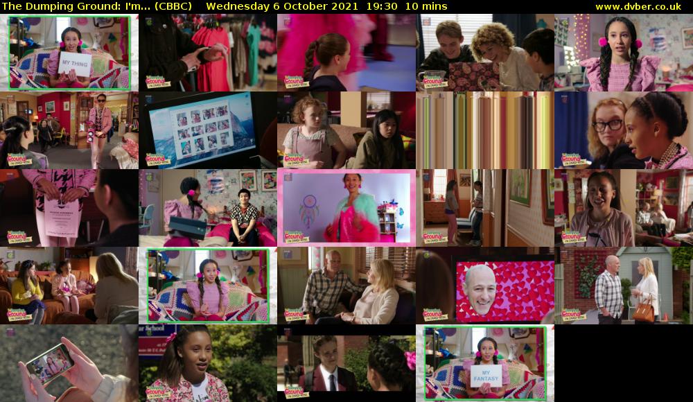 The Dumping Ground: I'm... (CBBC) Wednesday 6 October 2021 19:30 - 19:40