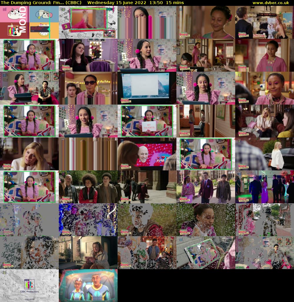 The Dumping Ground: I'm... (CBBC) Wednesday 15 June 2022 13:50 - 14:05