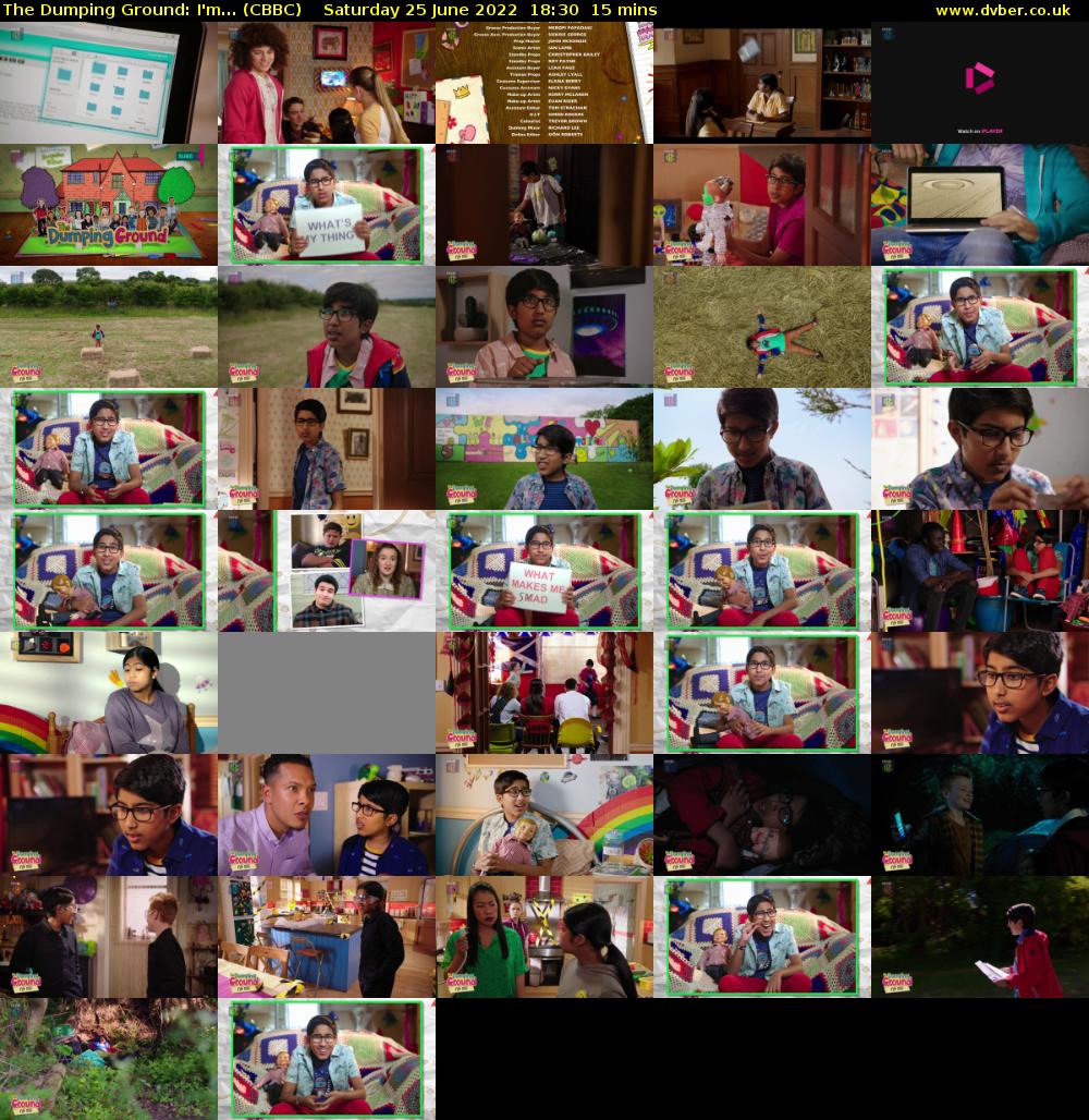 The Dumping Ground: I'm... (CBBC) Saturday 25 June 2022 18:30 - 18:45