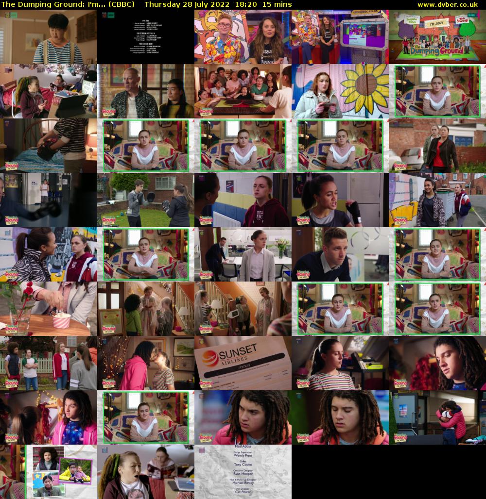 The Dumping Ground: I'm... (CBBC) Thursday 28 July 2022 18:20 - 18:35