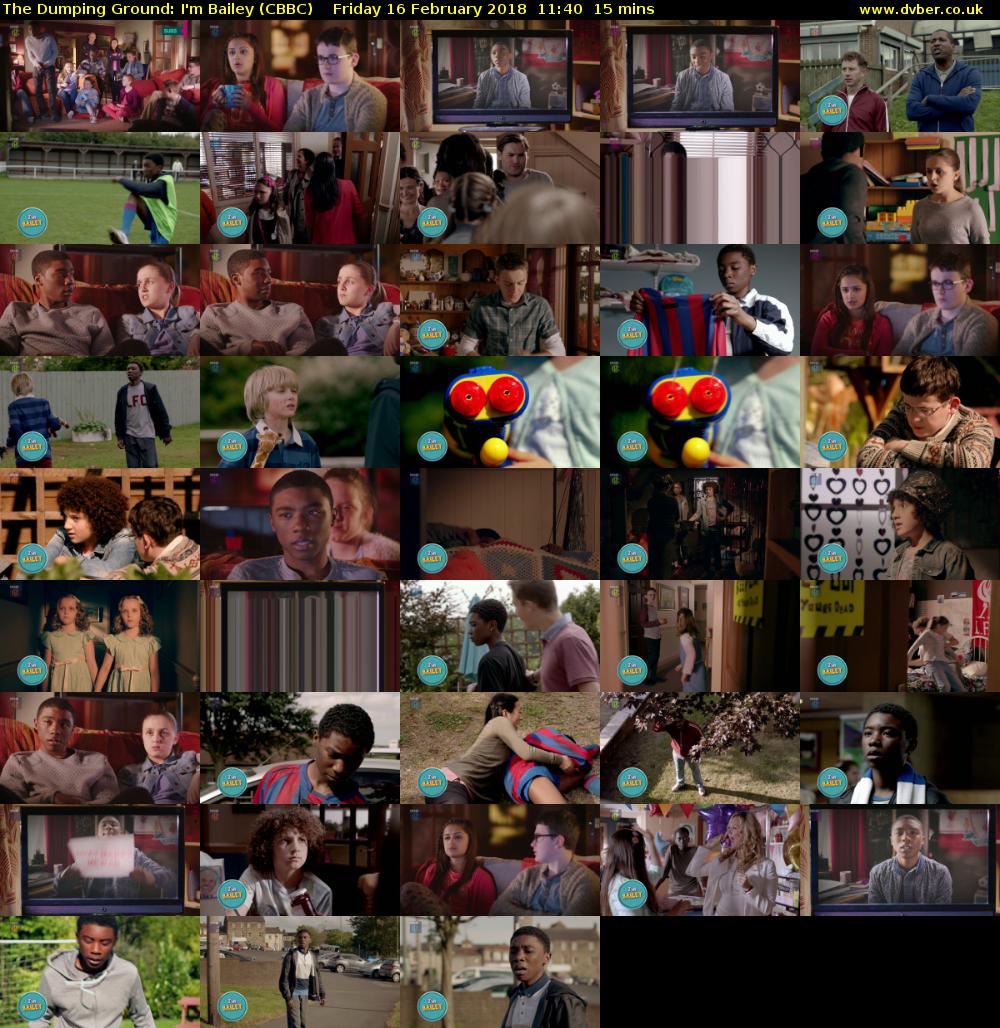 The Dumping Ground: I'm Bailey (CBBC) Friday 16 February 2018 11:40 - 11:55