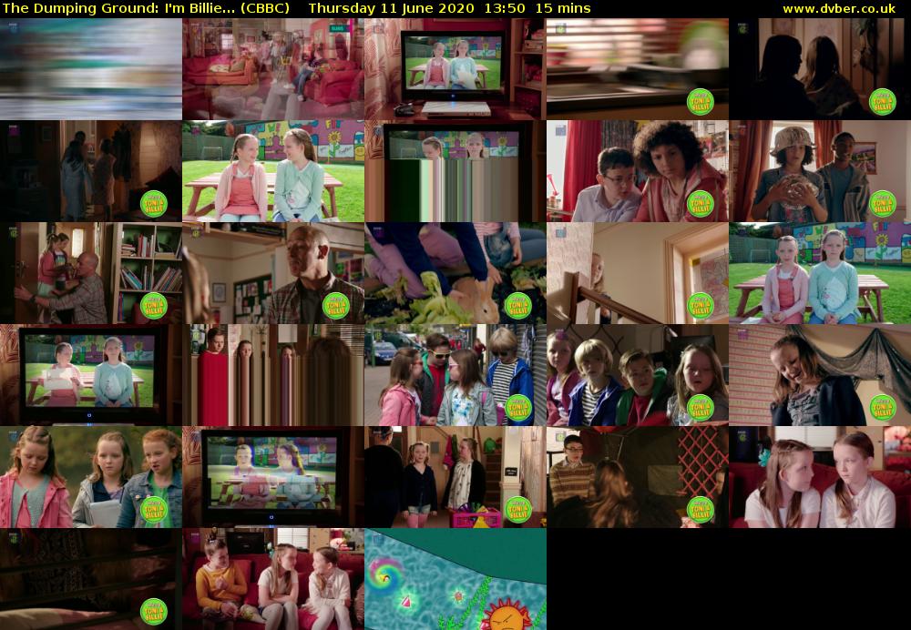 The Dumping Ground: I'm Billie... (CBBC) Thursday 11 June 2020 13:50 - 14:05