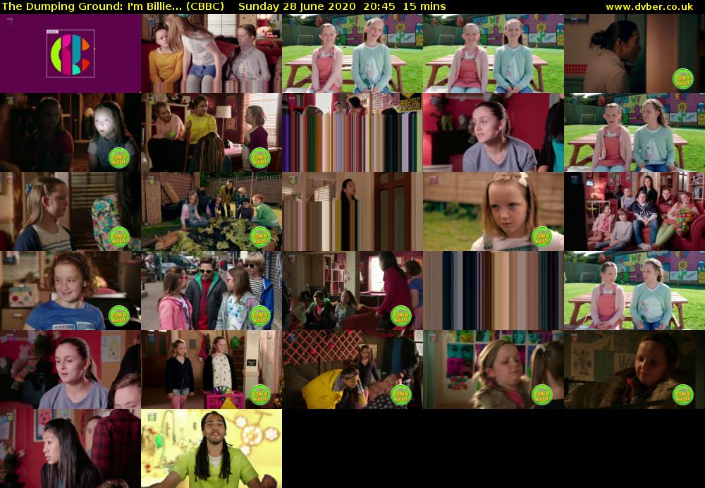 The Dumping Ground: I'm Billie... (CBBC) Sunday 28 June 2020 20:45 - 21:00