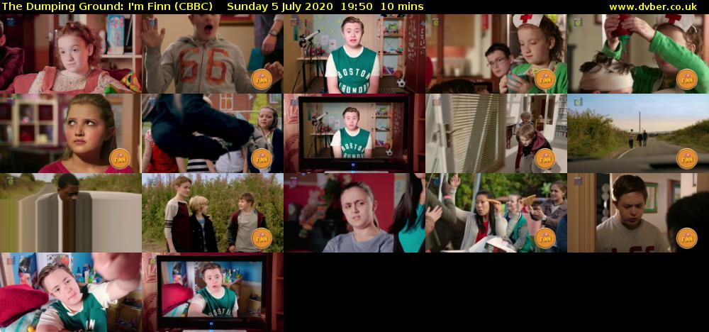 The Dumping Ground: I'm Finn (CBBC) Sunday 5 July 2020 19:50 - 20:00